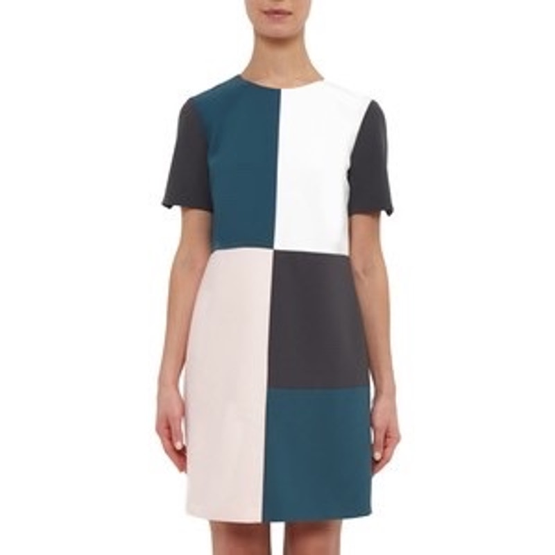 Ted Baker Women's Colorblock Shift Dress Size 2 Knee Length Casual