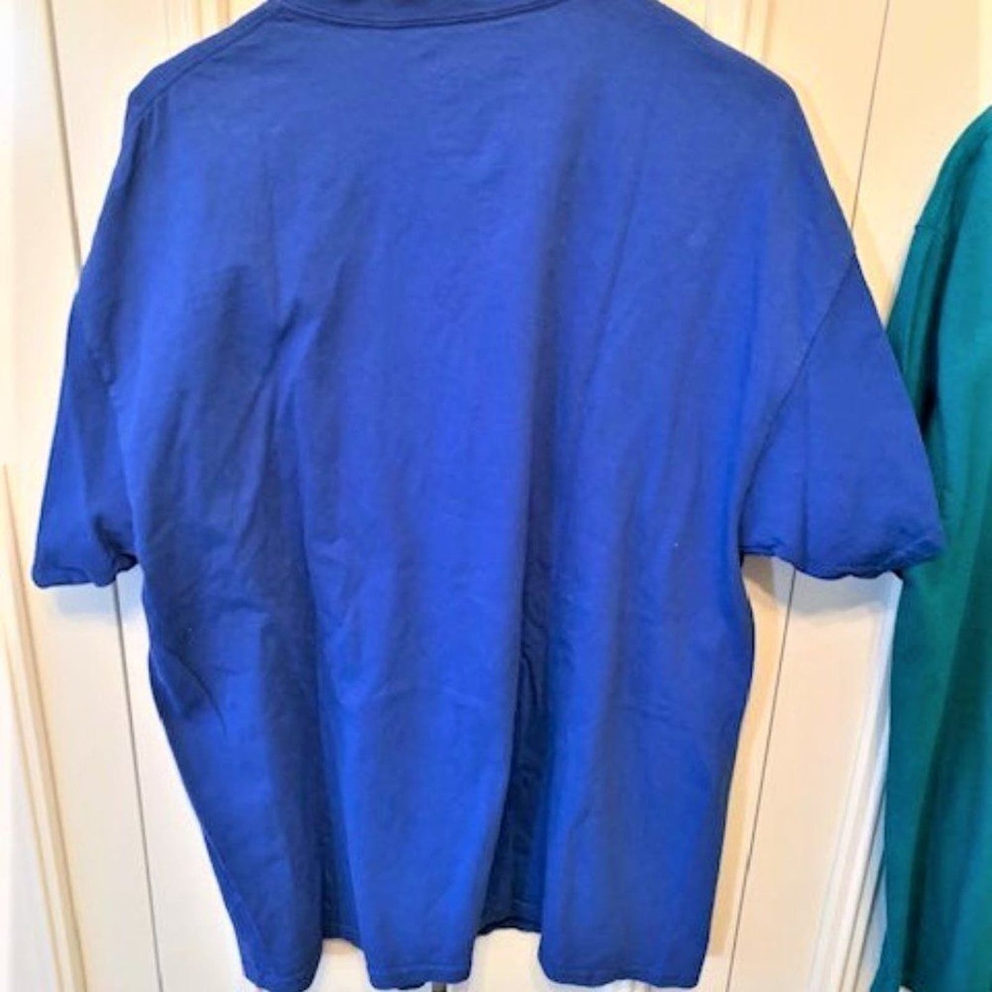 set 2 blue/green short sleeved  T-shirts