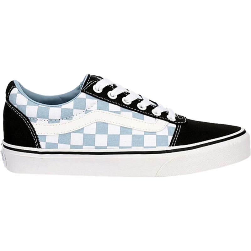 Vans Authentic Old Skool Baby Blue/True White Checkerboard Sneakers - Women's 10