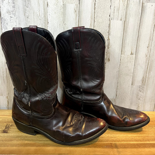 Potenza Men's Leather Western Cowboy Boots Cherry Size 13 EW Mid-Calf Round Toe