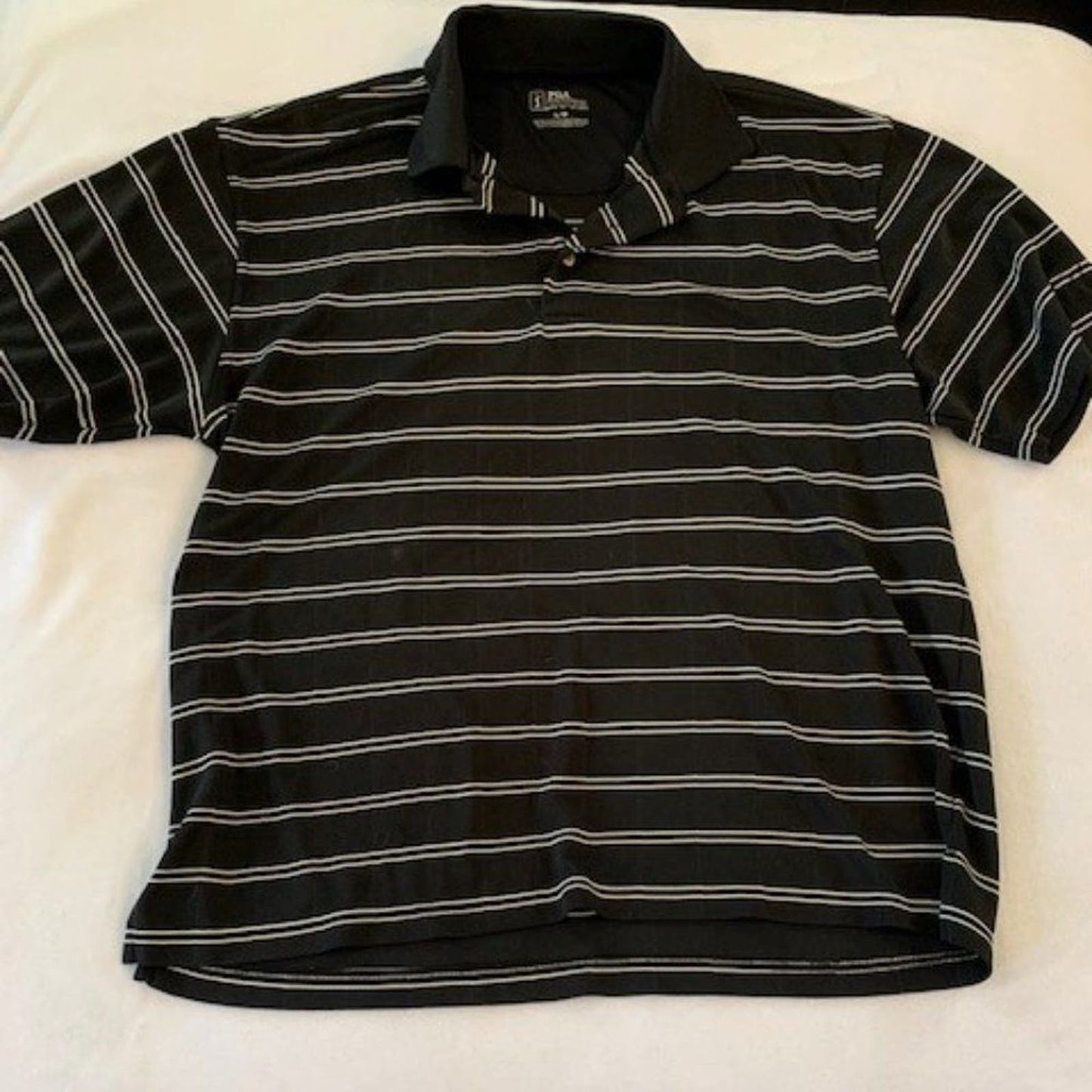 PGA Tour black golf/polo shirt L EUC