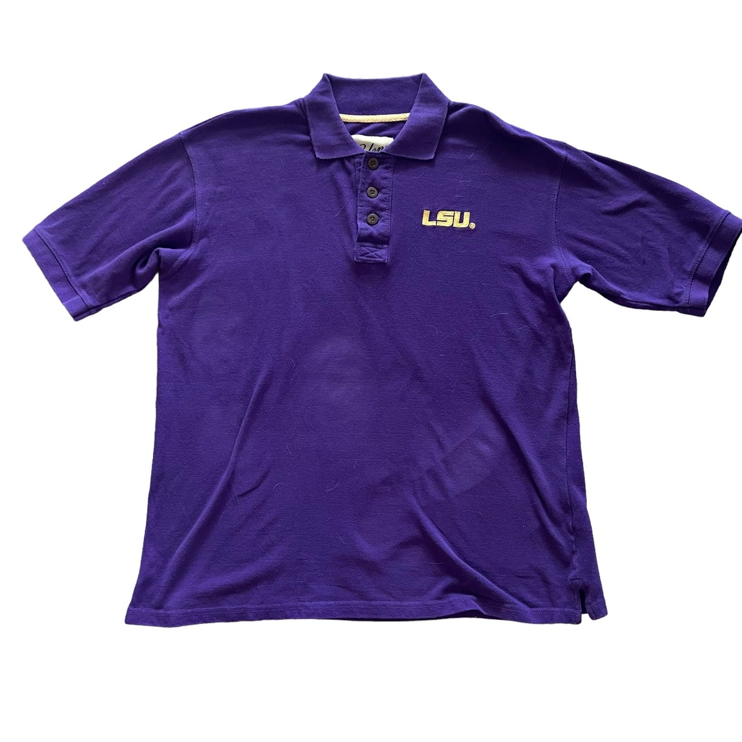 Colony Men’s XL Embroidered Logo LSU Tigers Purple Polo