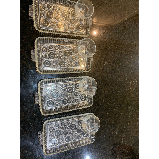 Vintage Anchor Hocking Colonial Lady 8-Piece Glass Snack Set