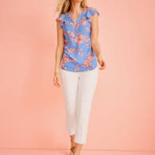 Talbots White Chatham Crop Pants Size 14
