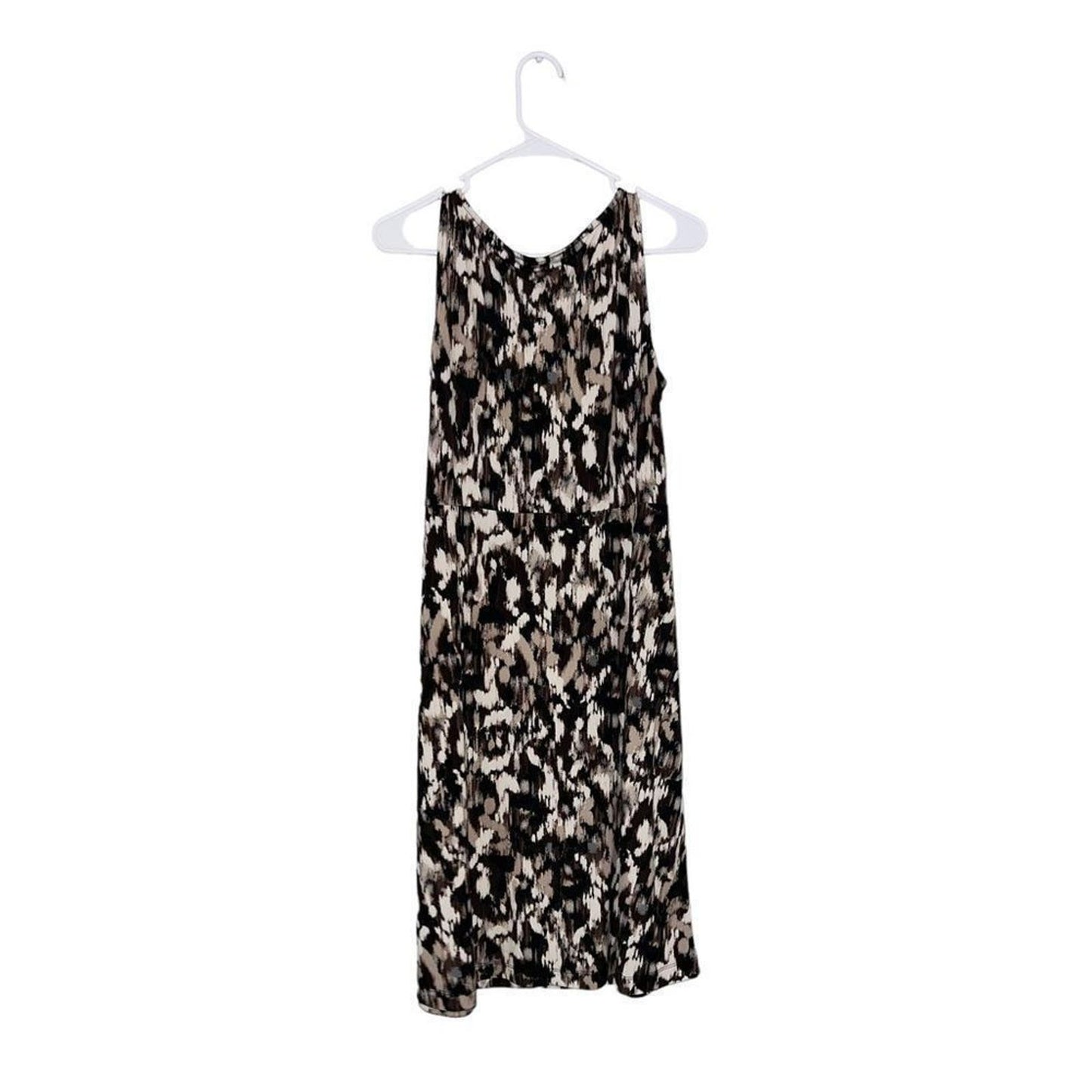 212 Collection Leopard Cheetah Print Sleeveless Cowl Neck Size Medium