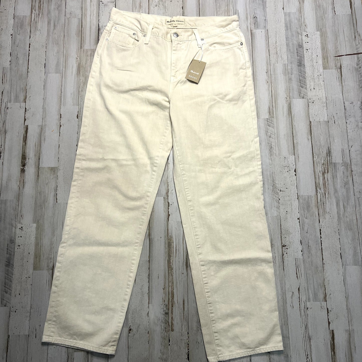 NWT Madewell x Donni Women's Size 28 Low-Rise Loose Jeans in Antique Cream