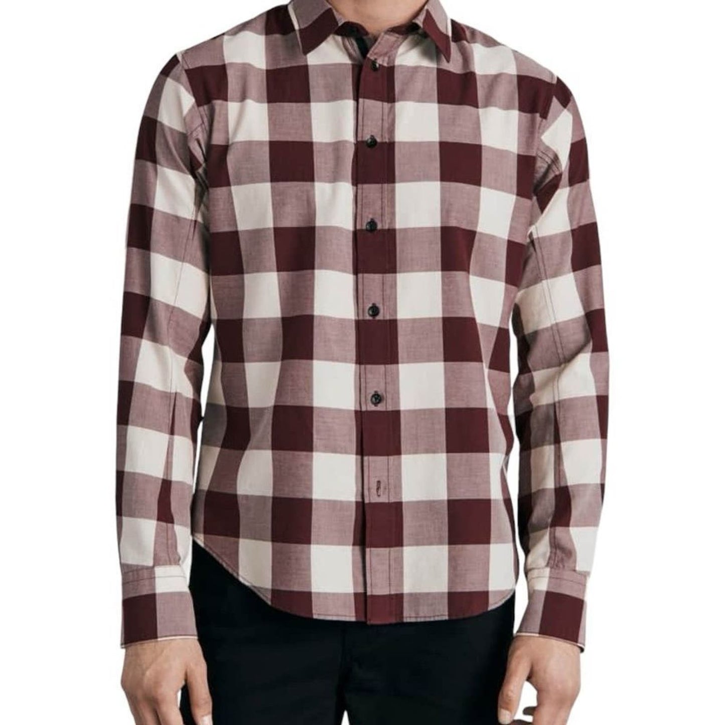 NWT Rag & Bone Men's Fit 2 check Collard Shirt Size Large