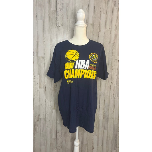 NWT NBA Men's Large Blue Denver Nuggets 2023 NBA Champions T-Shirt