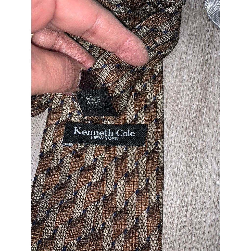 Kenneth Cole Reaction Men's Multicolor Silk Tie Set of 5 Geometric Pattern