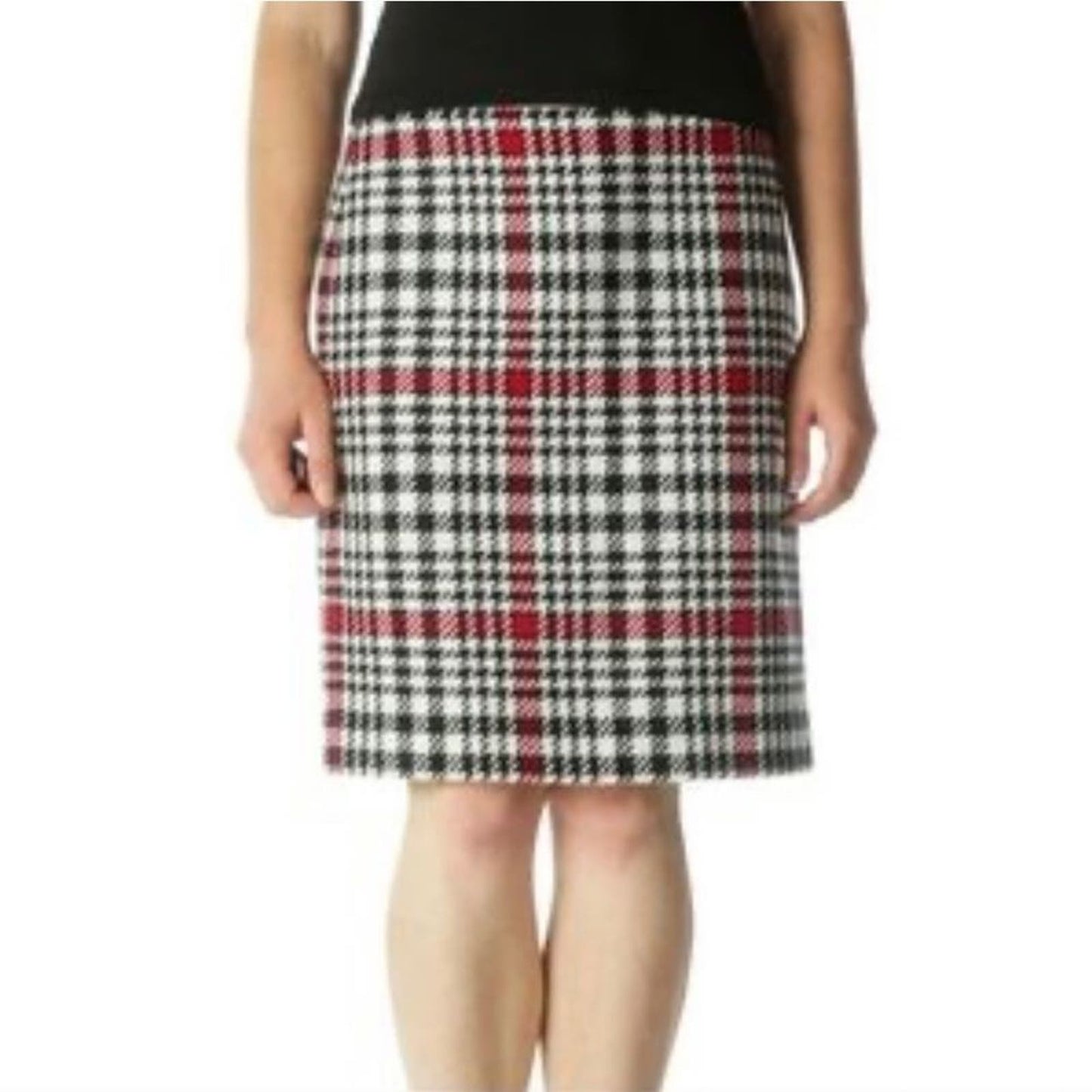 Talbots Plaid Wool Pencil Skirt Size 2