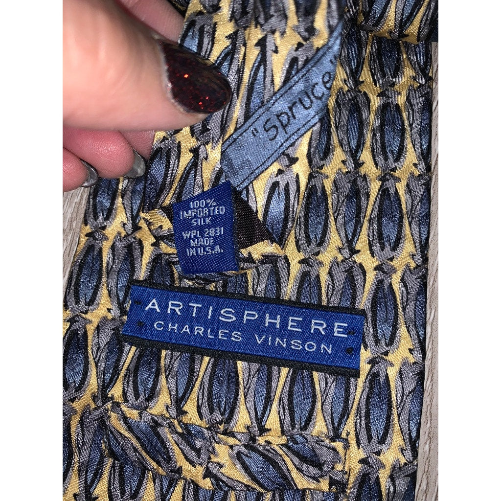 5 Piece Designer Silk Necktie Set Geometric Multicolor Men's Formal