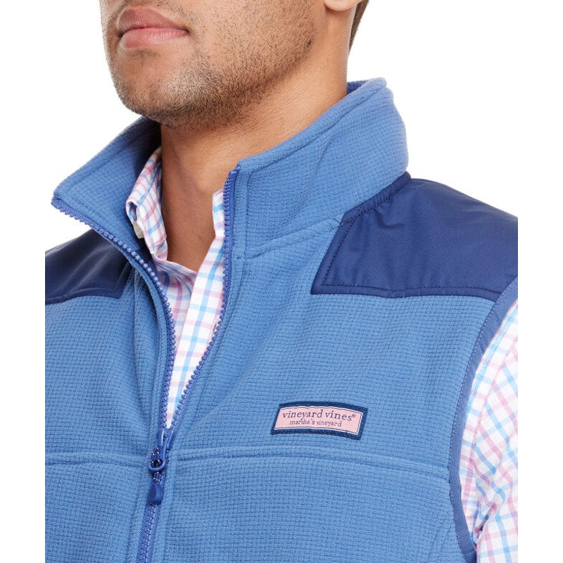 Vineyard Vines Blue Harbor Fleece Full Zip Vest Boy's Medium