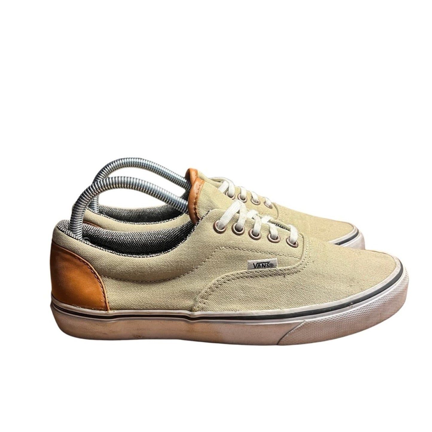 Vans Kahki Era 59 (Canvas & Leather) Low Top Skate Shoes - Men's 8.5 /Women's 10