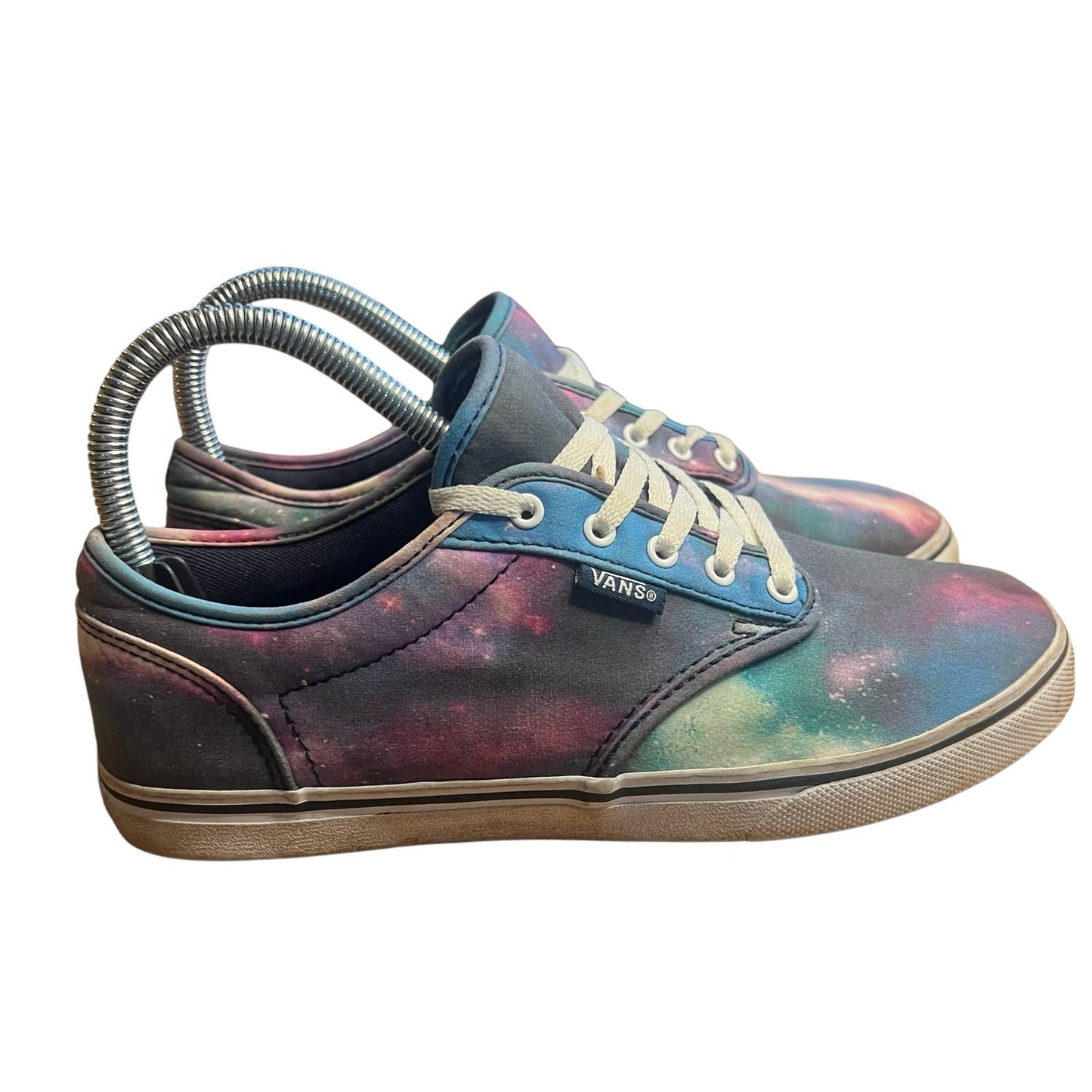 Vans Off The Wall Women's 6 Blue Cosmic Galaxy Skate Sneakers Lace Up