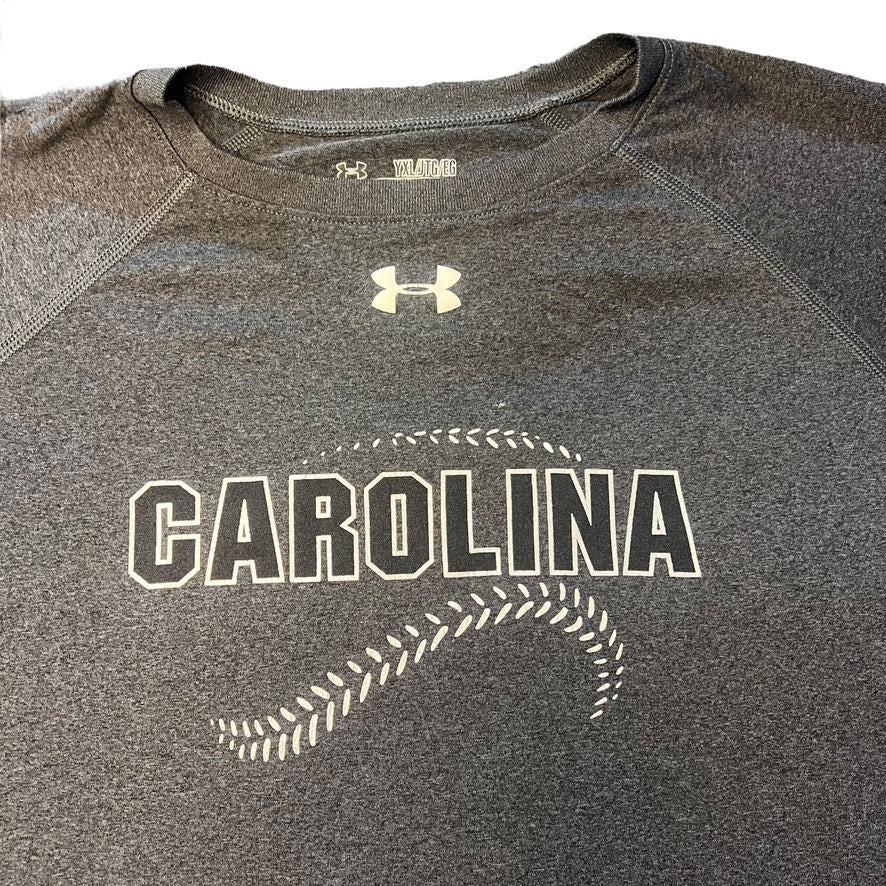 Under Armour South Carolina Gamecocks Baseball Kids XL Gray Short Sleeve T-Shirt