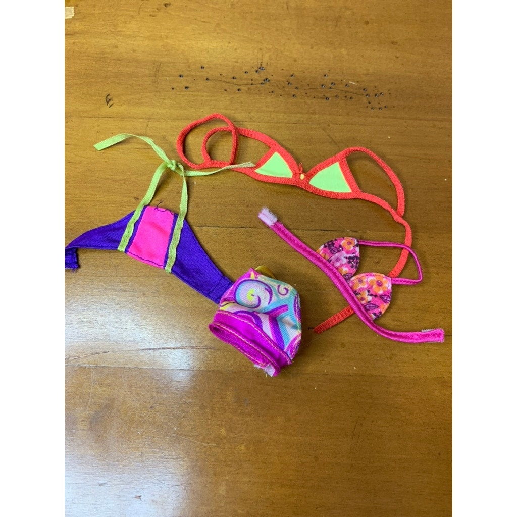 Barbie Doll Clothes Lot 24 Pc Tops Swimwear Multicolor