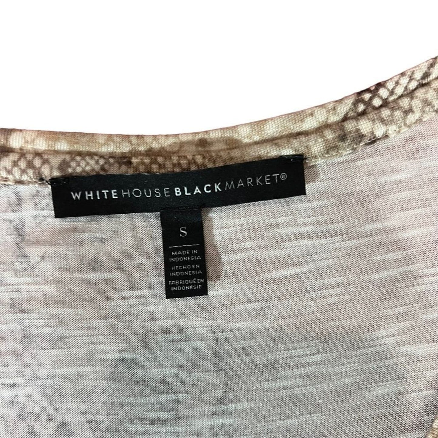 White House Black Market -Jetsetter  Snakeskin Tee - Size Small