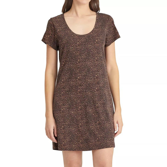 Social Standard by Sanctuary Women's Medium Brown Leopard Print Gia Scoop Dress