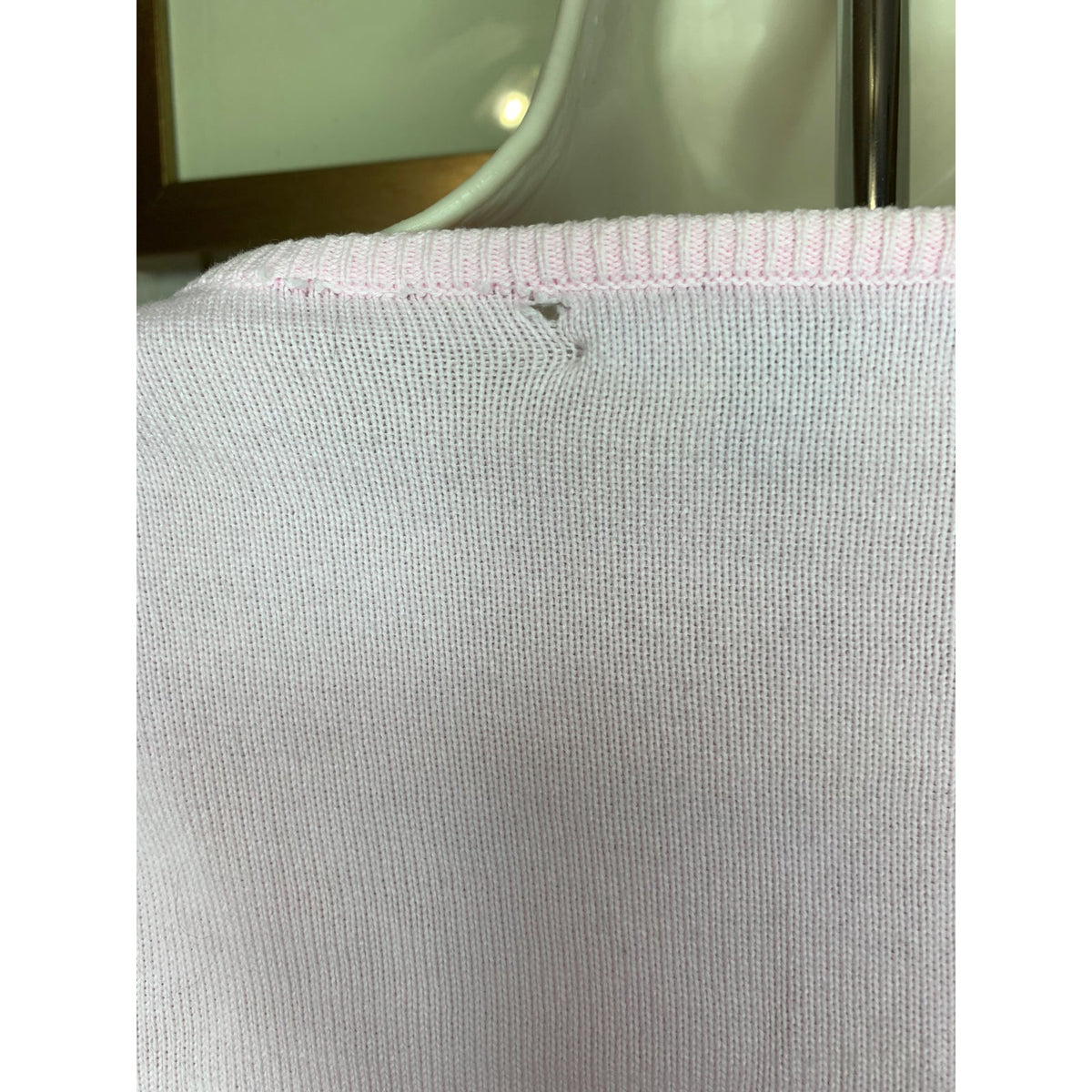 Lands' End Cardigan Sweater Womens 2XL Light Pink Button Front Knit