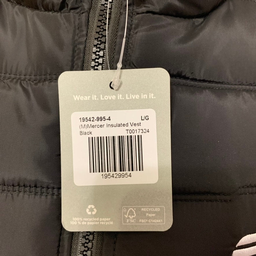 Trimark Insulated Puffer Vest Men's Size L Black Full Zip