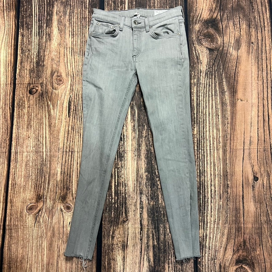 Rag & Bone Women's Ankle Skinny Jeans Gray Size 26 Light Wash Denim