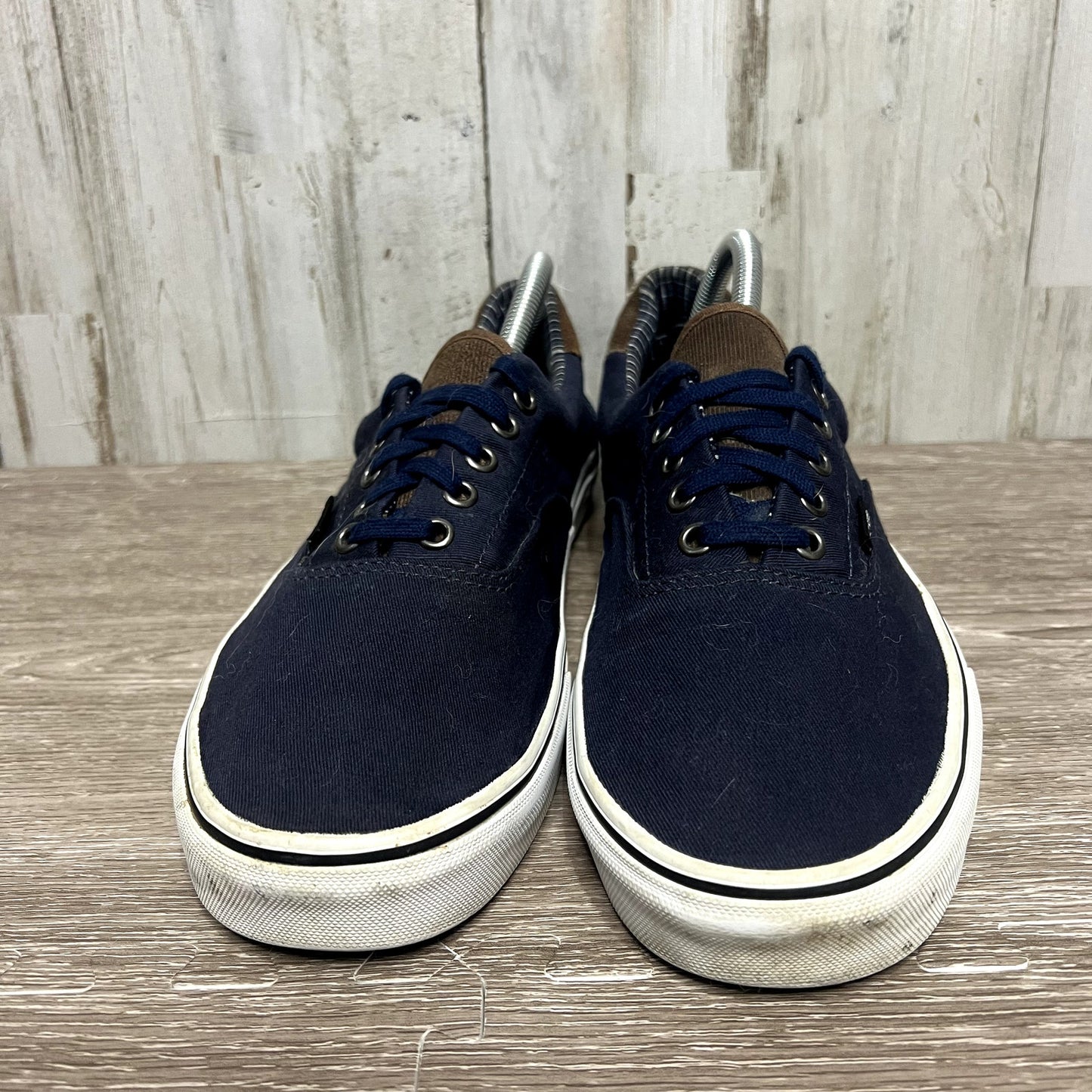 Vans Men's Era 59 Skate Shoes Size 10 Navy Blue/Brown Leather