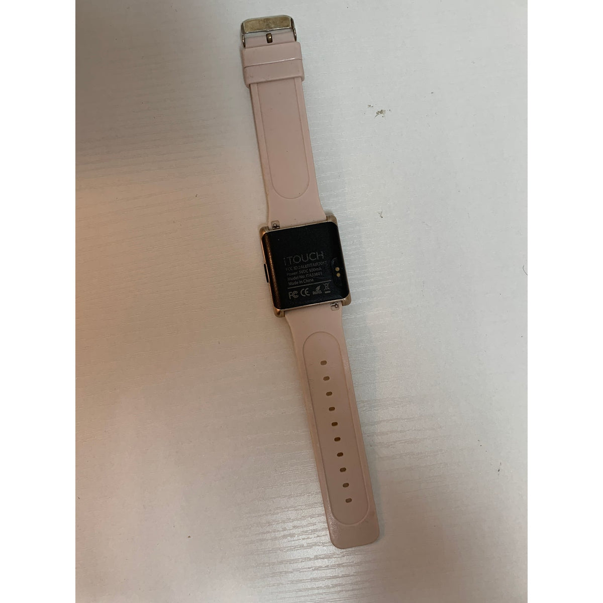 iTouch Air Smartwatch ITA33601 Rose Gold Blush Pink Band Womens Watch Not Tested