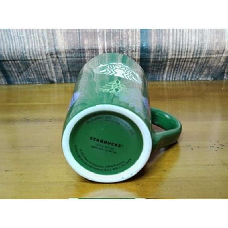 Starbucks Holiday Tree Siren Logo Coffee Mug Green 16 oz