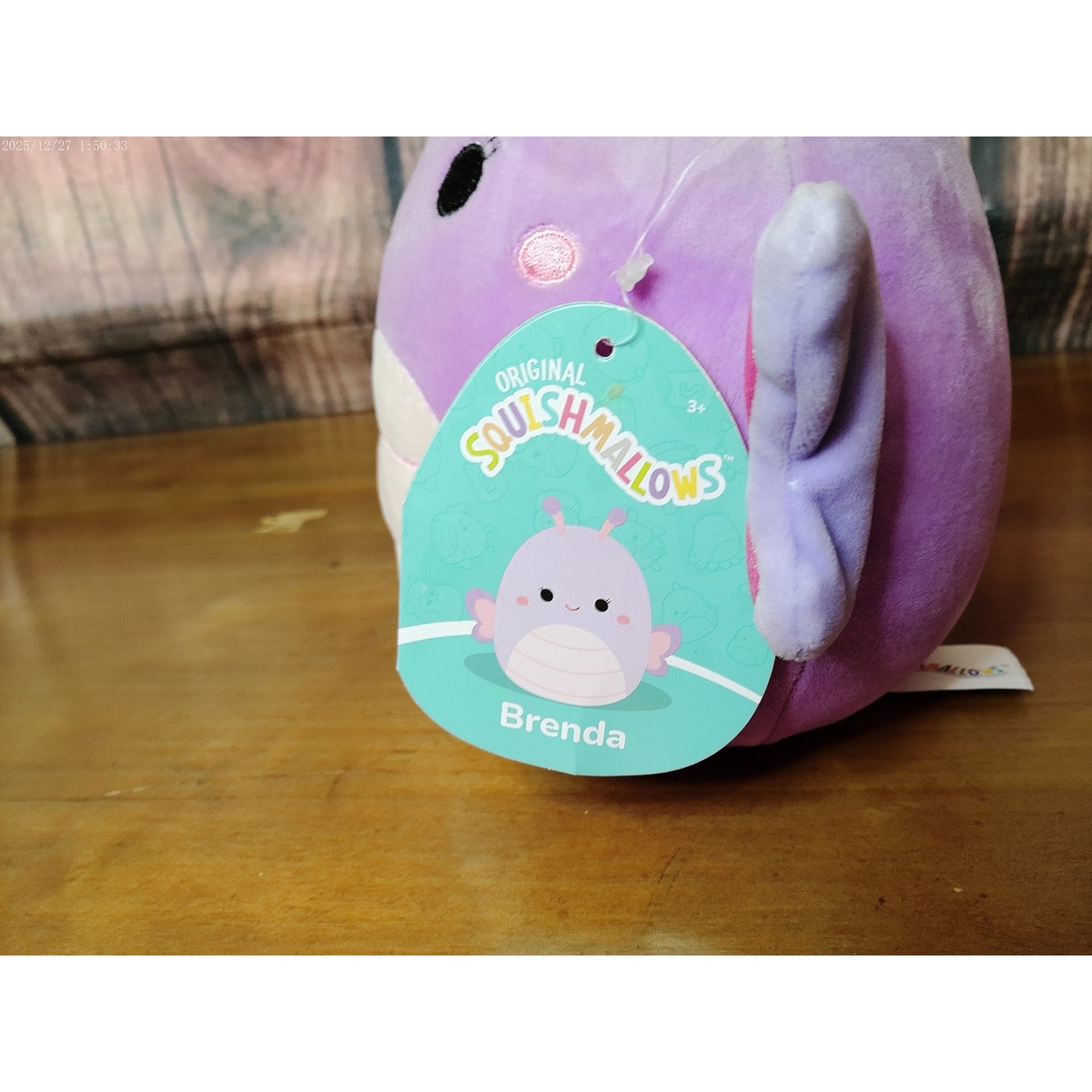 NWT Squishmallows Brenda Butterfly Plush Purple 8"