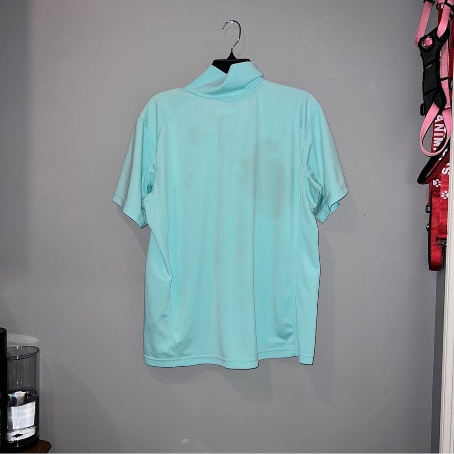 COLUMBIA men’s teal polo size large