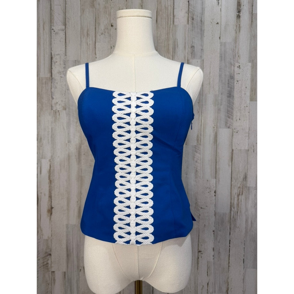 NWT Lilly Pulitzer Women's Shelli Stretch Tank Top Blue Size 00 Casual