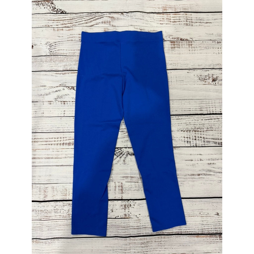 Lulu-B Women's Blue Ankle Pants Size Medium Stretchy Pull-On Casual