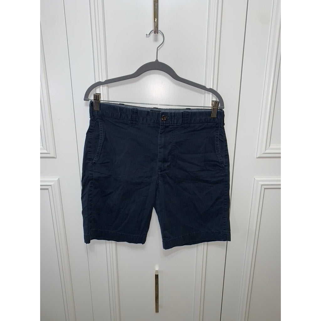 J.Crew Men's Chino Shorts Size 31 Navy Blue Casual Stretch 9" Inseam