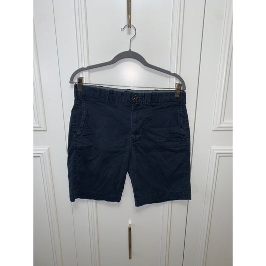 J.Crew Men's Chino Shorts Size 31 Navy Blue Casual Stretch 9" Inseam