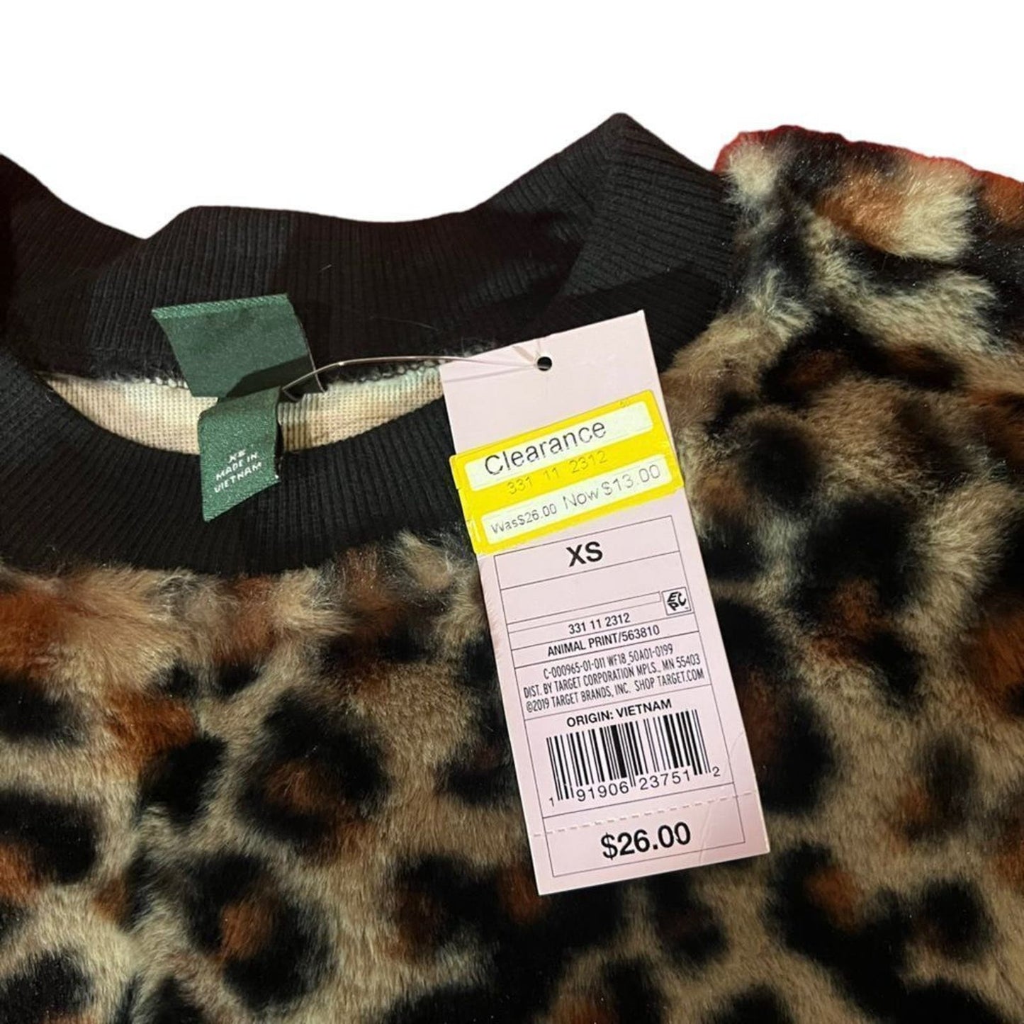 NWT Wild Fable Fuzzy Leopard Print Sweater Size XS