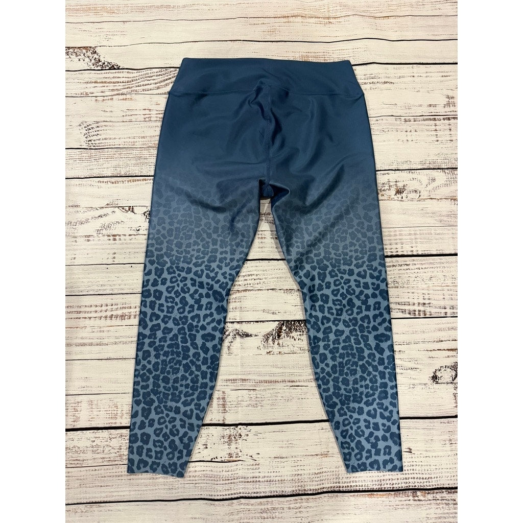 Good American Women's High Waist Ombre Leopard Leggings Size 6X Blue