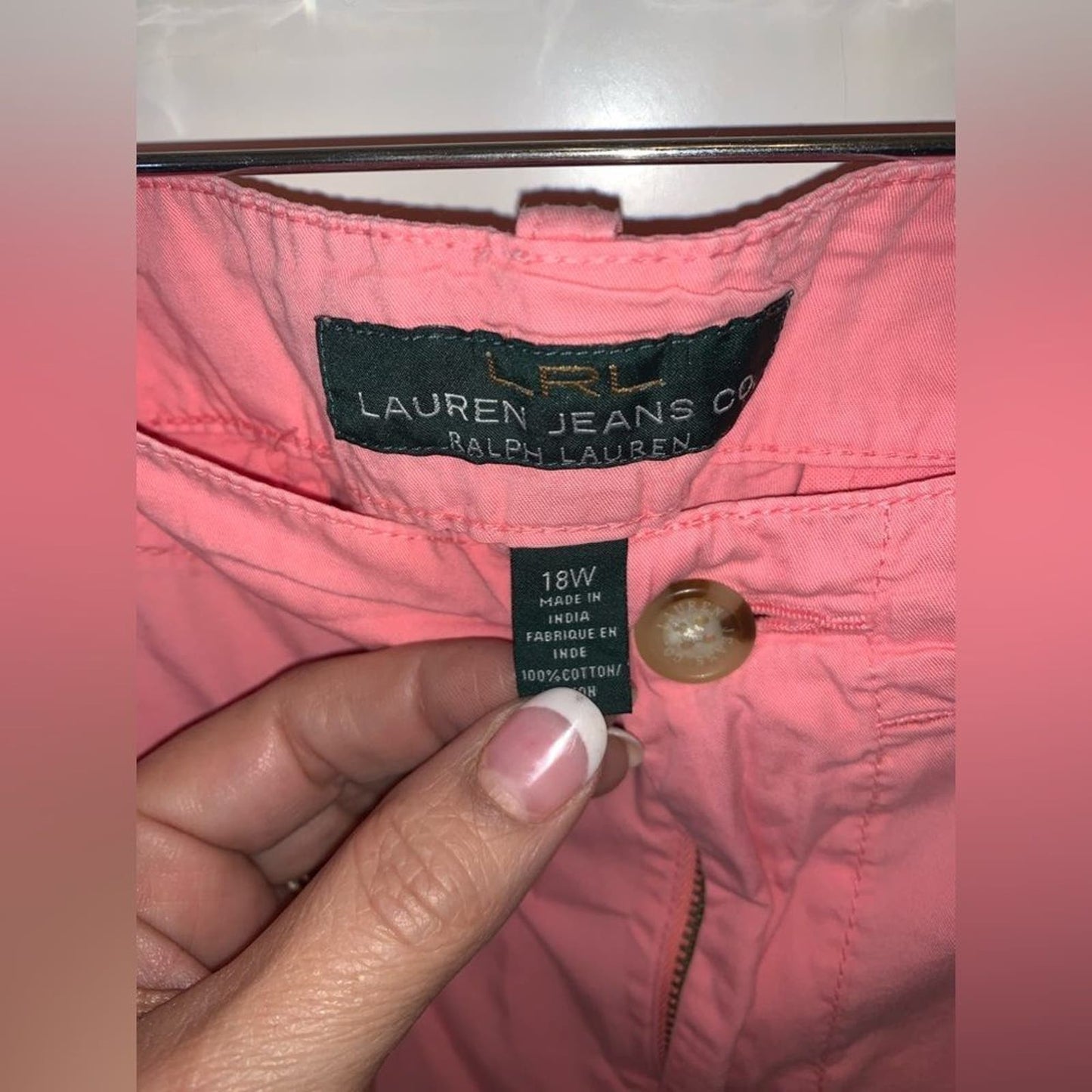 Set 2 Ralph Lauren navy blue/pink chino pants 18W