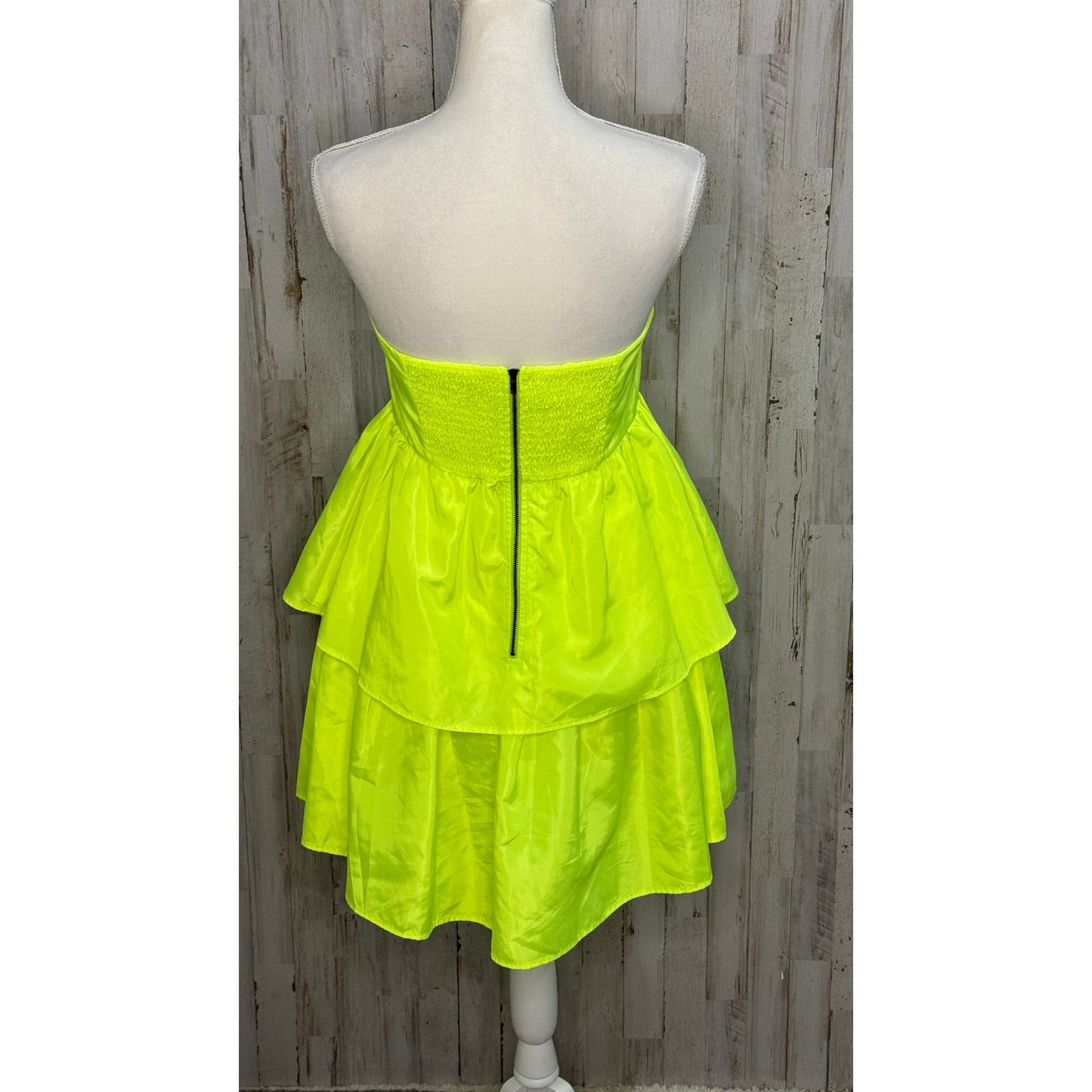 Crosby by Mollie Burch Dabney Dress Small Yellow Strapless Party Cocktail