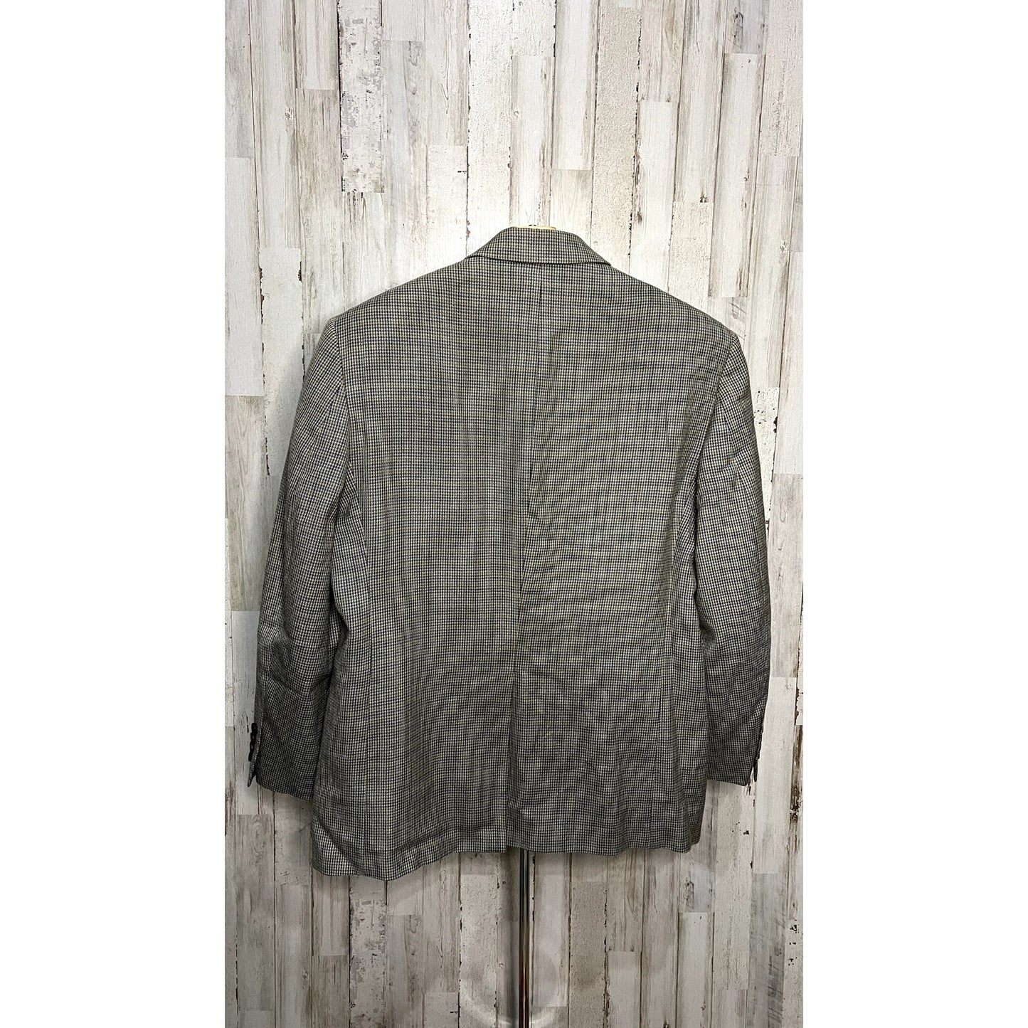 Vintage 90s Ralph Lauren Men's Herringbone Silk/Wool Blend Blazer Size 40S
