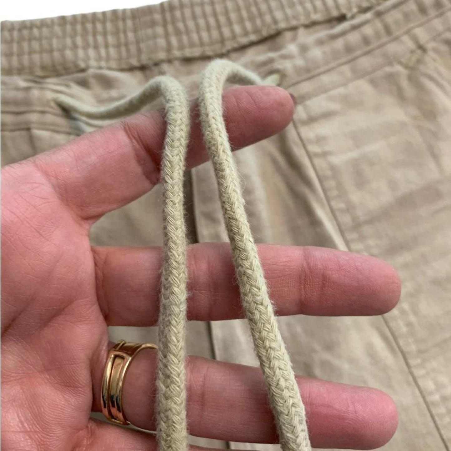 Vintage Island Image Khaki tie beach shorts 34W