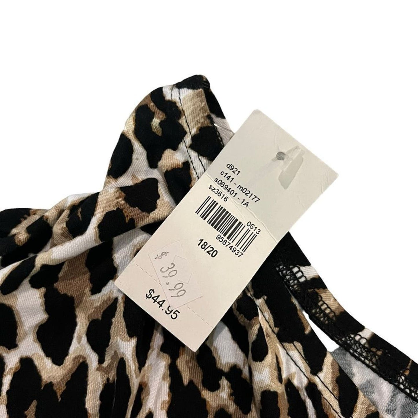 NWT Lane Bryant Leopard Print One Shoulder Top Size 18/20