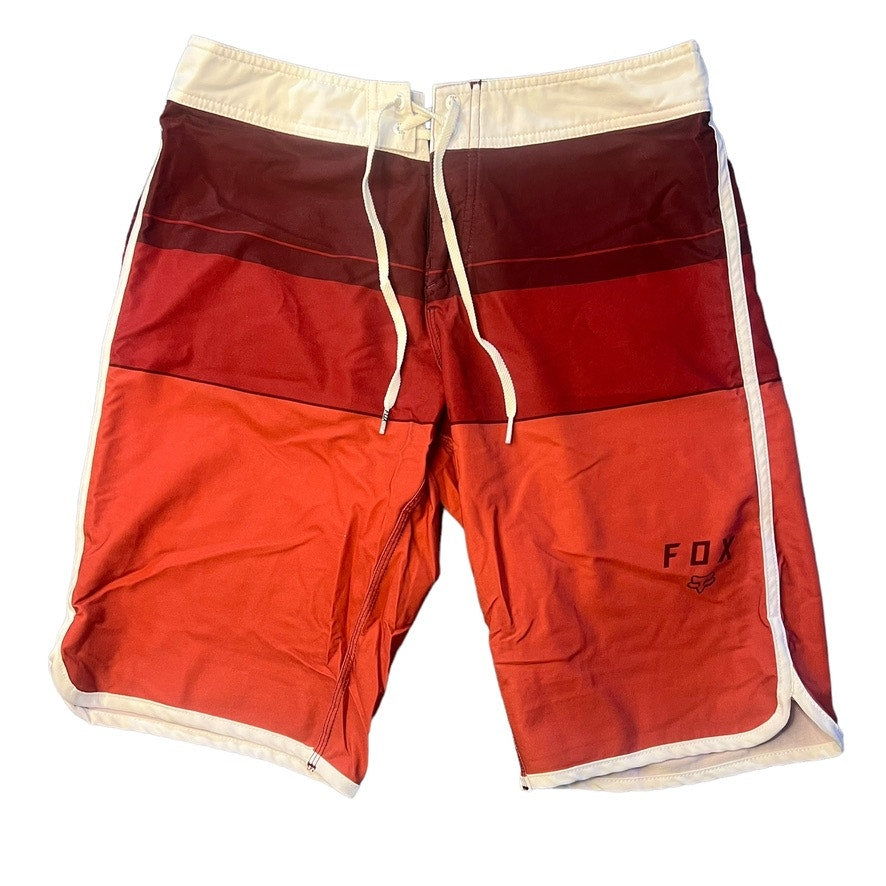 Fox Men's Size 30 Board shorts Red Maroon Color block Swim Trunks