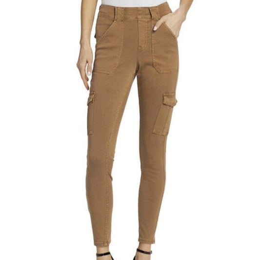 NWT Spanx Stretch Twill Ankle Cargo Pants Tall in Honey Glow Size Large