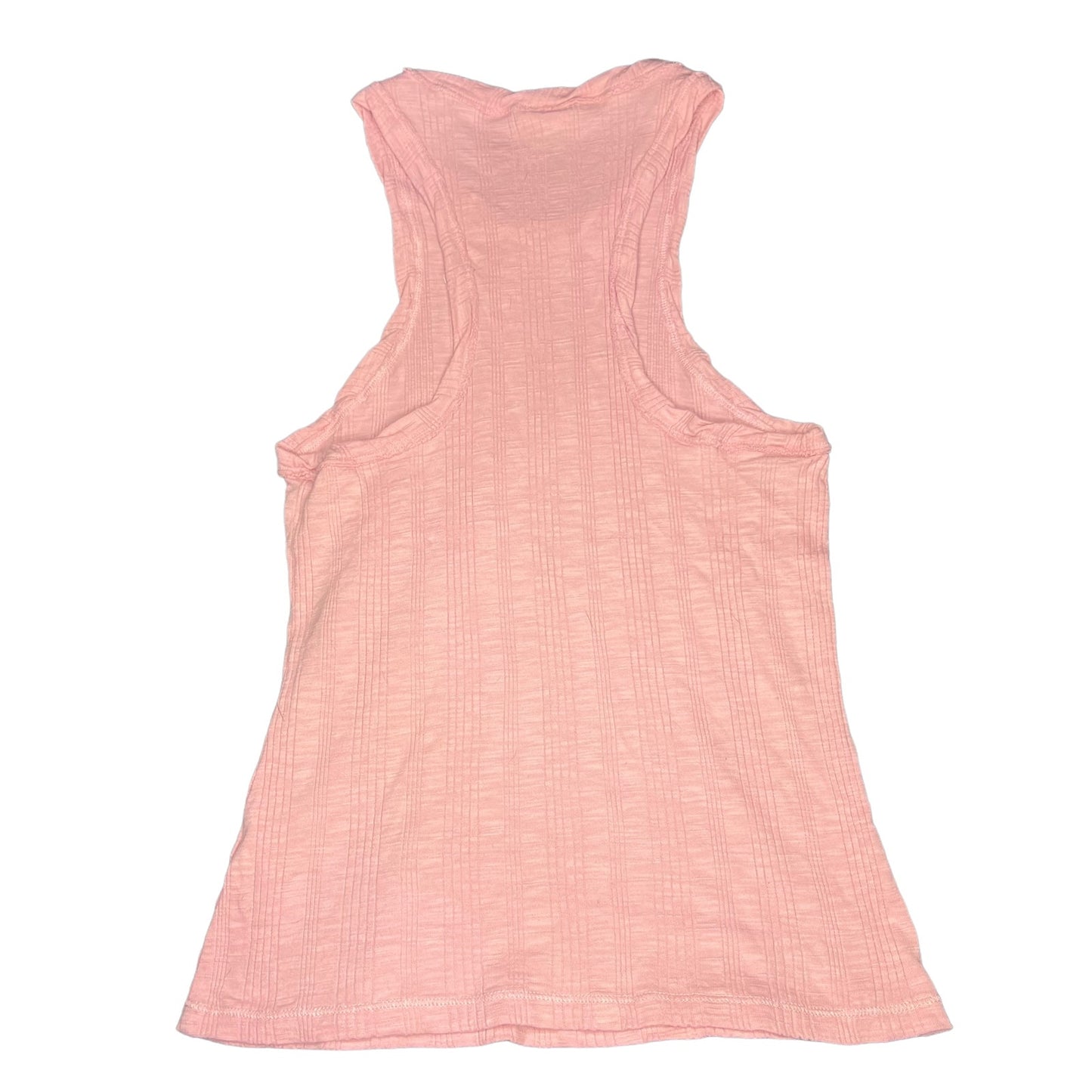 Pilcro Women's Small Pink High Neck Racerback Ribbed Tank Top