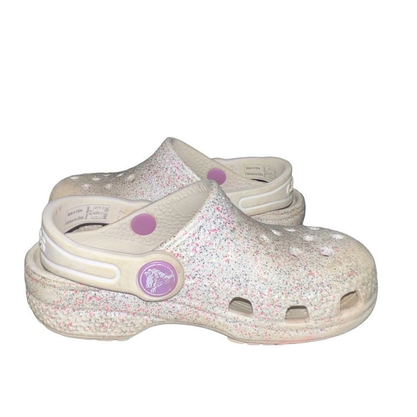 Girls' Crocs  Classic Glitter 2 Clogs Size C7