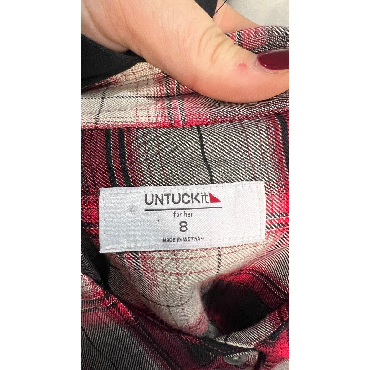 UNTUCKit Women's Plaid Wrap Dress Size 8 Knee Length Casual Fall