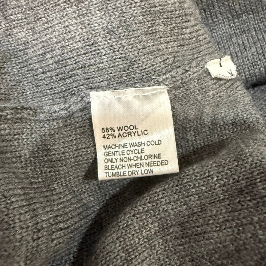 Ann Taylor LOFT Petites Gray Sweater Dress Medium Short Sleeve Cowl Neck