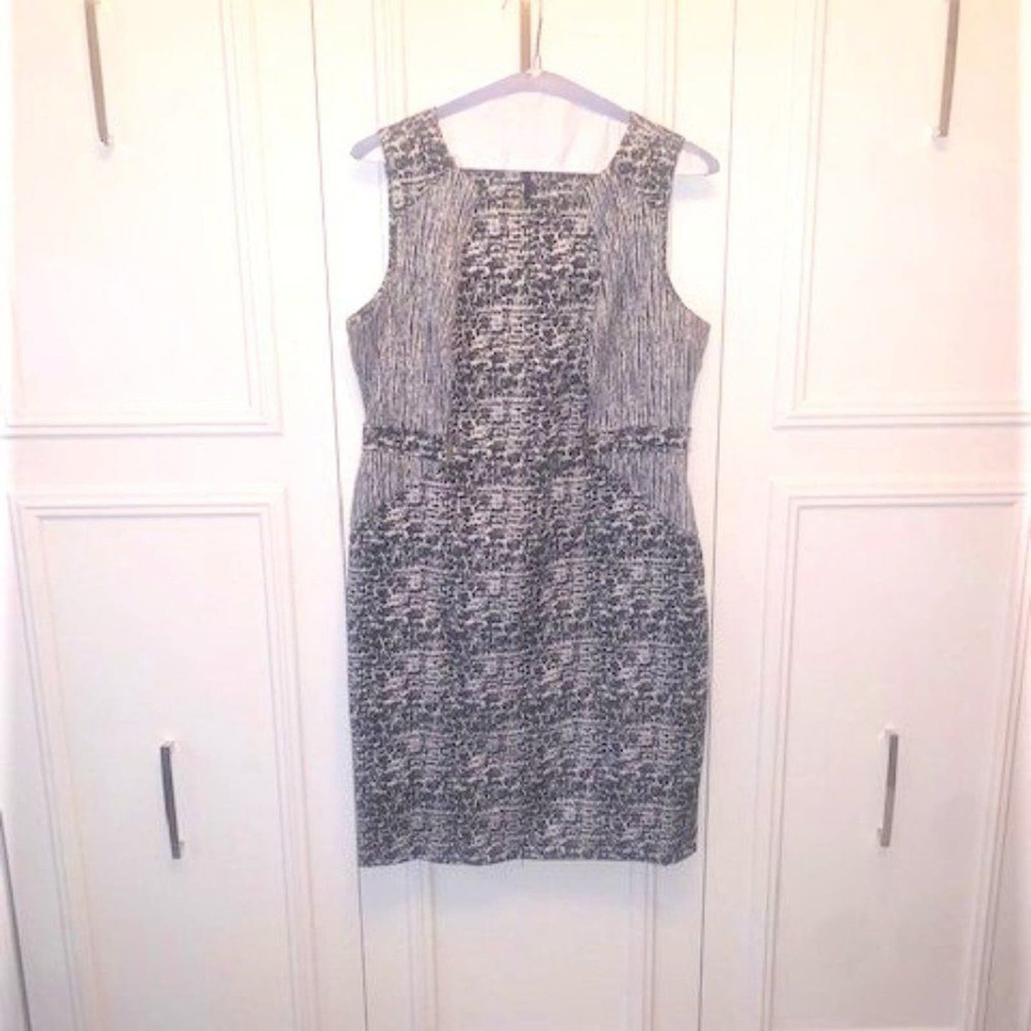 CALVIN KLEIN black/white animal print dress 16 EUC