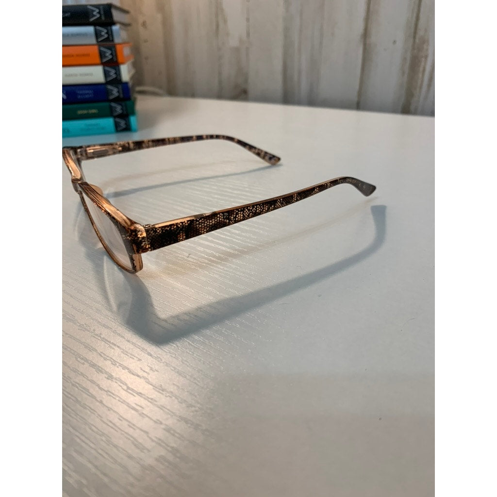 Foster Grant Sondra Reading Glasses Unisex Brown +2.75 Case