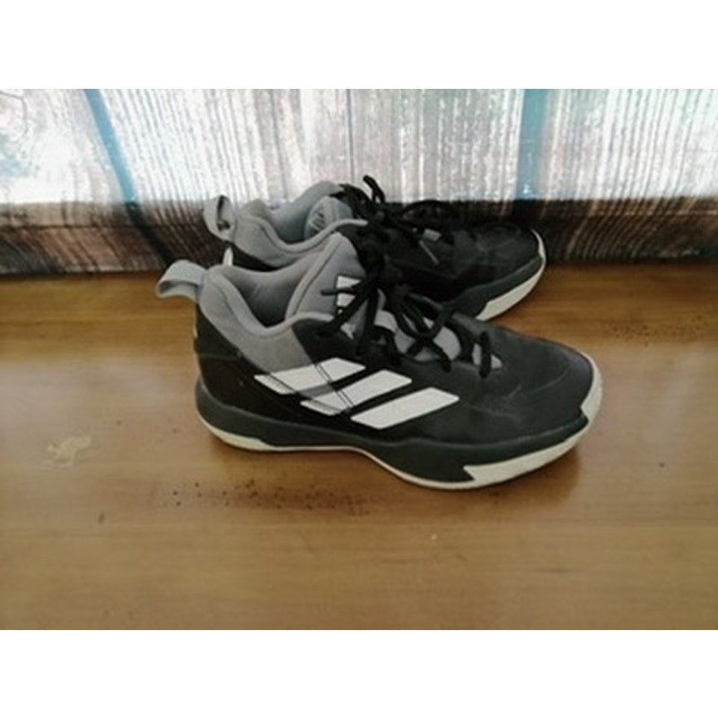 adidas Cross 'Em Up Select Kids Black/White/Grey Size 5